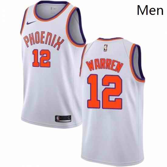 Mens Nike Phoenix Suns 12 TJ Warren Authentic NBA Jersey Association Edition
